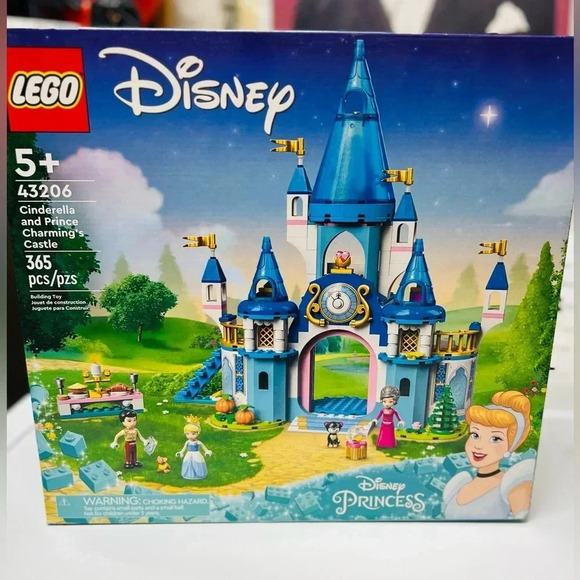 LEGO Disney Princess Cinderella and Prince Charming's Castle 43206 Doll House, - Picture 3 of 5